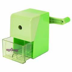 Точилка механическая ЮНЛАНДИЯ &laquo;Пастель&raquo;, для чернографитных и цветных карандашей, корпус зелёный, 272000