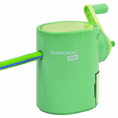 Точилка механическая BRAUBERG KIDS, для простых и цветных карандашей, цвет корпуса ассорти, 272006