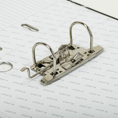 Папка-регистратор STAFF &laquo;Profit&raquo; с мраморным покрытием, 50 мм, с уголком, черная, СЪЕМНЫЙ МЕХАНИЗМ, 272008