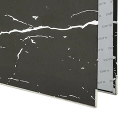 Папка-регистратор STAFF &laquo;Profit&raquo; с мраморным покрытием, 75 мм, с уголком, черная, СЪЕМНЫЙ МЕХАНИЗМ, 272009