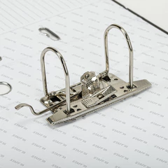 Папка-регистратор STAFF &laquo;Profit&raquo; с мраморным покрытием, 75 мм, с уголком, черная, СЪЕМНЫЙ МЕХАНИЗМ, 272009