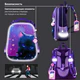 Ранец BRAUBERG PREMIUM, 2 отделения, с брелоком, "Anime cat", 38х29х16 см, 272017