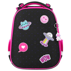 Ранец BRAUBERG PREMIUM, 2 отделения, с брелоком, &laquo;Space sweets&raquo;, LED-ЛАМПОЧКИ, 38&times;29&times;16 см, 272020