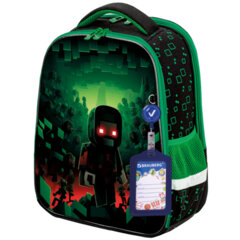 Ранец BRAUBERG FIT, 2 отделения, "Night warrior", 38х27х14 см, 272023