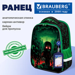 Ранец BRAUBERG FIT, 2 отделения, "Ночной воин", 38х27х14 см, 272023