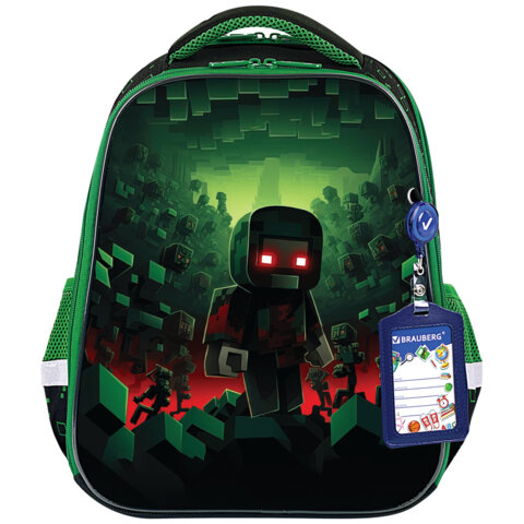 Ранец BRAUBERG FIT, 2 отделения, "Night warrior", 38х27х14 см, 272023 - фото 2