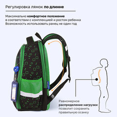 Ранец BRAUBERG FIT, 2 отделения, "Ночной воин", 38х27х14 см, 272023