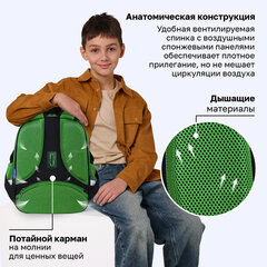 Ранец BRAUBERG FIT, 2 отделения, "Ночной воин", 38х27х14 см, 272023