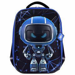 Ранец BRAUBERG LIGHT, 1 отделение, с брелоком, &laquo;Evil robot&raquo;, 3D-панель, 36&times;26&times;13 см, 272028