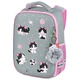 Ранец BRAUBERG LIGHT, 1 отделение, с брелоком, "Cat patches", плюшевые нашивки, 36х26х13 см, 272030