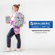 Ранец BRAUBERG LIGHT, 1 отделение, с брелоком, "Cat patches", плюшевые нашивки, 36х26х13 см, 272030