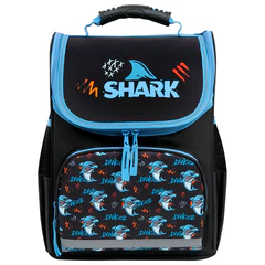 Ранец ПИФАГОР BASIC, 1 отделение, 3 кармана, эргономичная спинка, &laquo;Angry shark&raquo;, 35&times;28&times;18 см, 272044