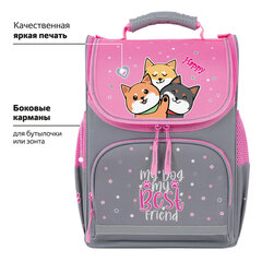 Ранец ПИФАГОР BASIC, 1 отделение, 3 кармана, эргономичная спинка, "Лучшая команда", 35х28х18 см, 272050