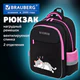 Рюкзак BRAUBERG FAVOUR, 2 отделения, 3 кармана, "Сонный котик", 40х29х15 см, 272058