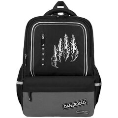 Рюкзак BRAUBERG STAR, 1 отделение, 5 карманов, &laquo;Claws&raquo;, черный, 40&times;29&times;13 см, 272061