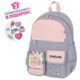 Рюкзак BRAUBERG PASTEL с термонашивками в комплекте, "Sweet paws", серый, 40х29х14 см, 272064