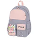 Рюкзак BRAUBERG PASTEL с термонашивками в комплекте, "Sweet paws", серый, 40х29х14 см, 272064