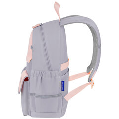 Рюкзак BRAUBERG PASTEL с термонашивками в комплекте, &laquo;Sweet paws&raquo;, серый, 40&times;29&times;14 см, 272064