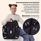 Ранец BRAUBERG LUMINOUS, 2 отделения, с брелоком, "Бриллианты", СВЕТЯЩИЙСЯ РИСУНОК, 38х29х16 см, 272070
