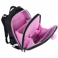 Ранец BRAUBERG LUMINOUS, 2 отделения, с брелоком, &laquo;Diamonds&raquo;, СВЕТЯЩИЙСЯ РИСУНОК, 38&times;29&times;16 см, 272070