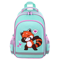 Рюкзак ПИФАГОР SCHOOL, 1 отделение, 3 кармана, &laquo;Red panda&raquo;, 38&times;28&times;14 см, 272083
