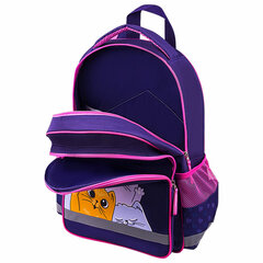 Рюкзак ПИФАГОР SCHOOL, 1 отделение, 3 кармана, &laquo;Cat greetings&raquo;, 38&times;28&times;14 см, 272087