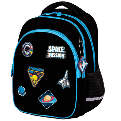 Рюкзак BRAUBERG OPTIMA, 2 отделения, с брелком, "Open space", 36х27х18 см, 272095