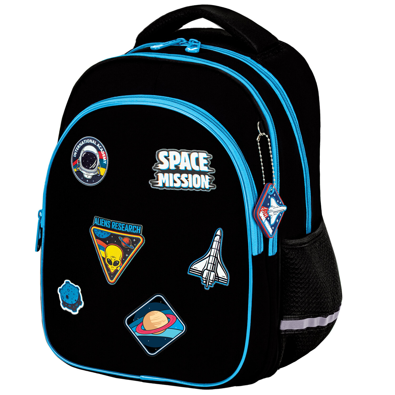 Рюкзак BRAUBERG OPTIMA, 2 отделения, с брелком, "Open space", 36х27х18 см, 272095