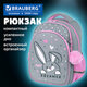 Рюкзак BRAUBERG OPTIMA, 2 отделения, с брелоком, "Curious bunny", 36х27х18 см, 272098