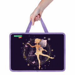 Папка на молнии с ручками BRAUBERG KIDS А4, 1 отделение, пластик, 100 мм, &laquo;Gold fairy&raquo;, 272117