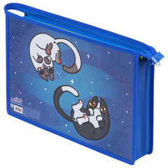 Папка для тетрадей ЮНЛАНДИЯ А4, 1 отделение, картон/<wbr/>пластик, конгрев, на молнии, &laquo;Ying Yang&raquo;, 272132