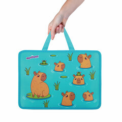 Папка на молнии с ручками ЮНЛАНДИЯ А4, 1 отделение, пластик, 80 мм, &laquo;Capy time&raquo;, 272154