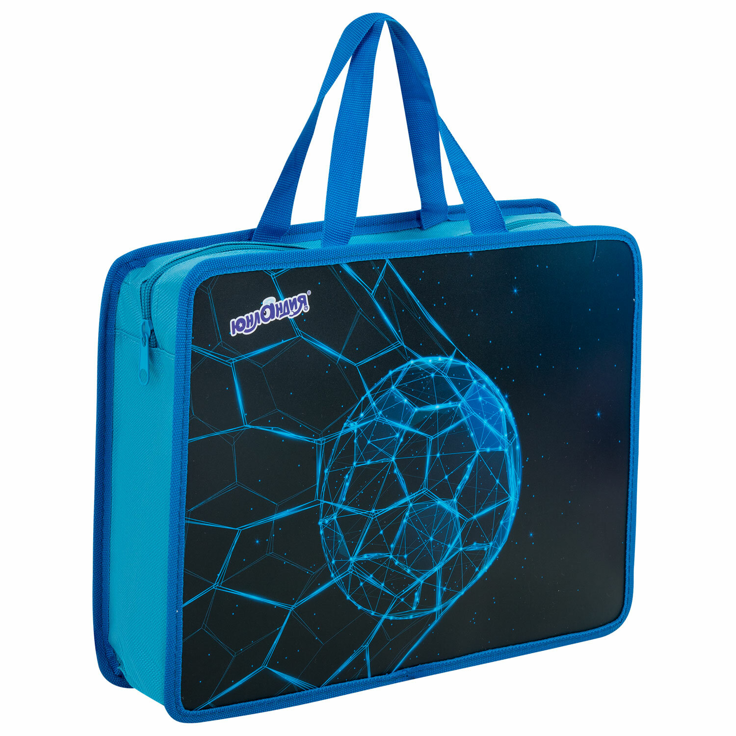 Папка на молнии с ручками ЮНЛАНДИЯ А4, 1 отделение, пластик, 80 мм, "Ballin", 272157