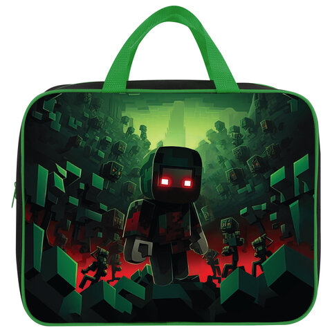 Папка на молнии с ручками BRAUBERG А4, 1 отделение, полиэстер, 80 мм, "Night warrior", 272183 - фото 2