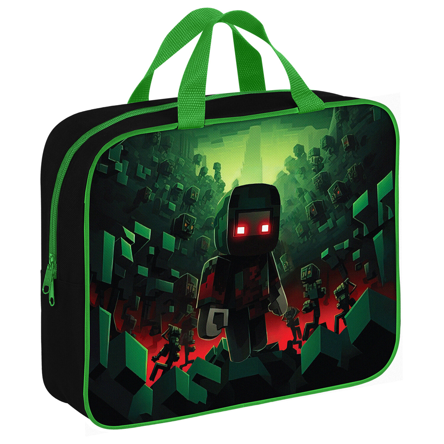 Папка на молнии с ручками BRAUBERG А4, 1 отделение, полиэстер, 80 мм, "Night warrior", 272183