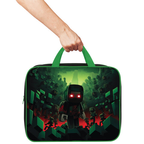 Папка на молнии с ручками BRAUBERG А4, 1 отделение, полиэстер, 80 мм, "Night warrior", 272183 - фото 7