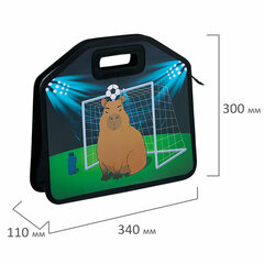 Папка-сумка ЮНЛАНДИЯ, 1 отделение, фетровые ручки, 34&times;30&times;11 см, Capyball, 272207