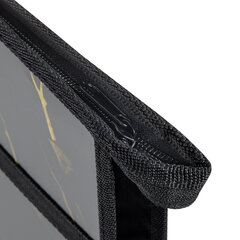 Папка для рисунков и чертежей с ручками BRAUBERG А3, пластик, молния сверху, &laquo;Black&gold marble&raquo;, 272232