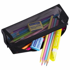 Пенал-тубус BRAUBERG, сетка, 22&times;5&times;5 см, черный, 272234