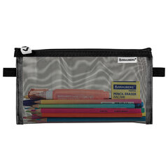 Пенал-конверт BRAUBERG, сетка, 22&times;10 см, черный, 272237