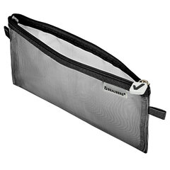 Пенал-конверт BRAUBERG, сетка, 22&times;10 см, черный, 272237