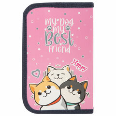 Пенал ПИФАГОР, 1 отделение, ламинированный картон, 19&times;11 см, &laquo;Best team&raquo;, 272240