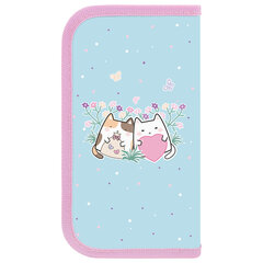 Пенал ПИФАГОР, 2 отделения, ламинированный картон, 19х11 см, "Cat friends", 272247
