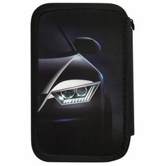 Пенал ПИФАГОР, 3 отделения, ламинированный картон, 19&times;11 см, &laquo;Car flash&raquo;, 272254