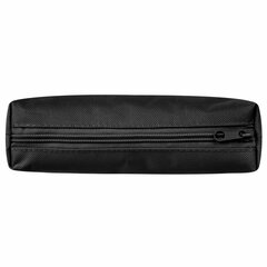 Пенал-тубус ПИФАГОР на молнии, ткань, черный, 20&times;5 см, 272255