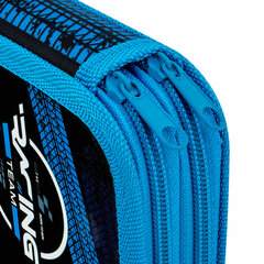 Пенал ЮНЛАНДИЯ, 2 отделения, картон с эффектом soft-touch, 19&times;11 см, &laquo;Speed race&raquo;, 272264