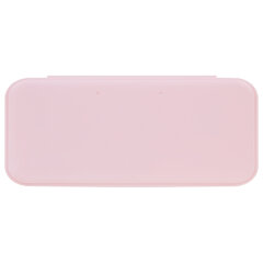 Пенал пластиковый BRAUBERG, пастельный розовый, С НАКЛЕЙКАМИ, 21&times;9&times;3 см, 272271