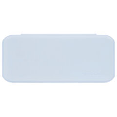 Пенал пластиковый BRAUBERG, пастельный голубой, С НАКЛЕЙКАМИ, 21&times;9&times;3 см, 272272