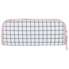 Пенал-органайзер BRAUBERG, 2 откидные планки, полиэстер, 23&times;9&times;7 см, &laquo;Checkered white&raquo;, 272315