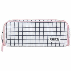 Пенал-органайзер BRAUBERG, 2 откидные планки, полиэстер, 23&times;9&times;7 см, &laquo;Checkered white&raquo;, 272315